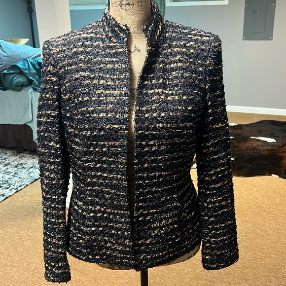 Pre Loved Blazer Multi Tweed Like Material Jones New York Sz 8 RUNS VERY SMALL! - Picture 1 of 13